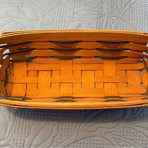 Longaberger Basket with Orange and Green Weave